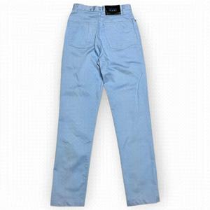 Kenzo Jeans Straight Leg Luxury Designer Baby Blue Pants - Womens XS
